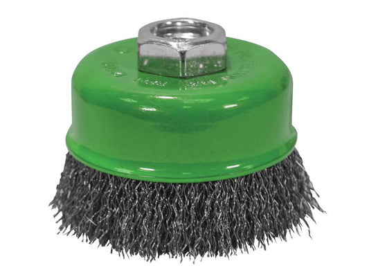 Faithfull Wire Cup Brush 80mm M14x2, 0.30mm Stainless Steel Wire FAIWBC80S