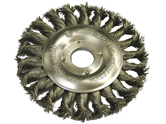 Faithfull Circular Wire Brush 125 x 12mm 22.2mm Bore, 0.50mm Wire FAIWBCT125