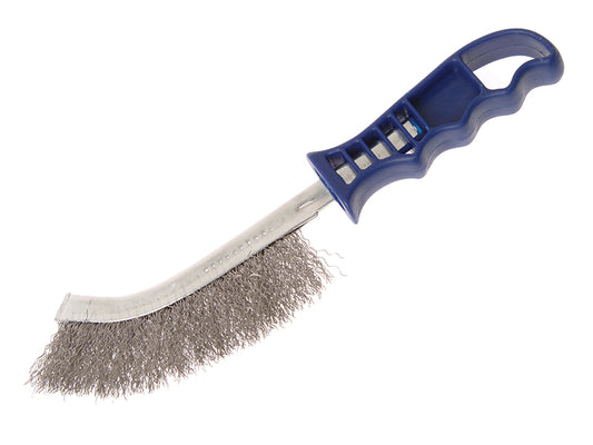 Faithfull Wire Scratch Brush Stainless Steel Blue Handle FAIWBHANDSS