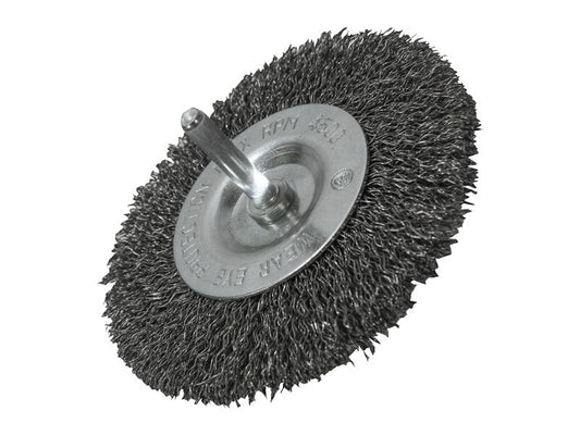 Faithfull Wire Brush 100mm x 6mm Shank, 0.30 Wire FAIWBS100C
