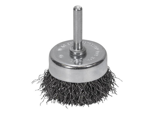Faithfull Wire Cup Brush 50mm x 6mm Shank, 0.30mm Wire FAIWBS50