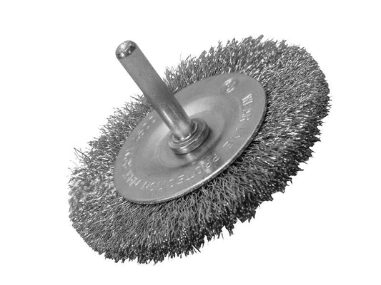 Faithfull Wire Brush 75mm x 6mm Shank, 0.30 Wire FAIWBS75C