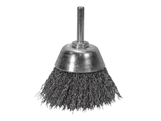 Faithfull Wire Brush Shaft Mounted 70mm x 25mm, 0.30mm Wire FAIWBSI70