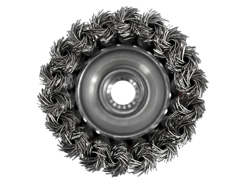 Faithfull Wire Cup Brush Twist Knot 65mm M14x2, 0.50mm Steel Wire FAIWBT65