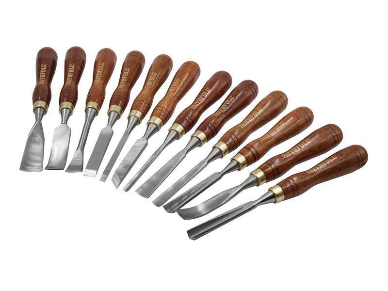 Faithfull Woodcarving Set of 12 in Case FAIWCSET12