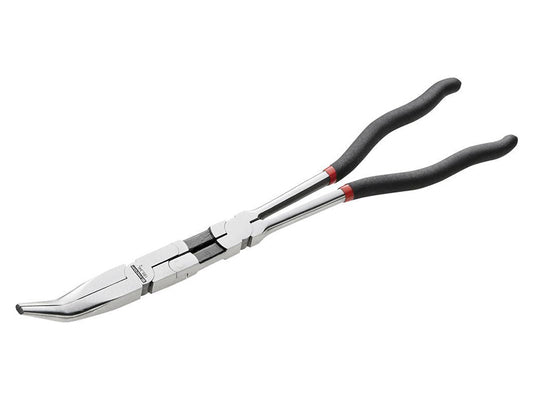 Facom 340mm Double Jointed Extra Long Half-Round Nose Pliers 45 Angle FCM19534L