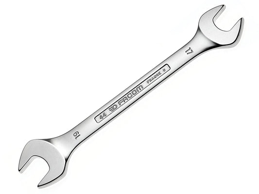 Facom 10 x 11mm Metric Open End Spanner Length 152mm Satin Chrome 44.10X11