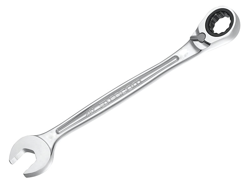 Facom 7mm Anti Slip Combination Ratcheting Spanner Angled Head 467B.7