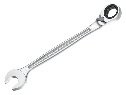Facom 22mm Anti Slip Combination Ratcheting Spanner Angled Head 467B.22