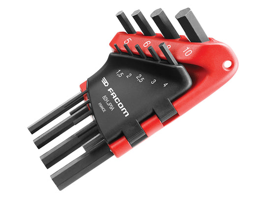 Facom Metric Short Arm Hex Key Set 9 Piece Supplied In A Case 82H.JP9A