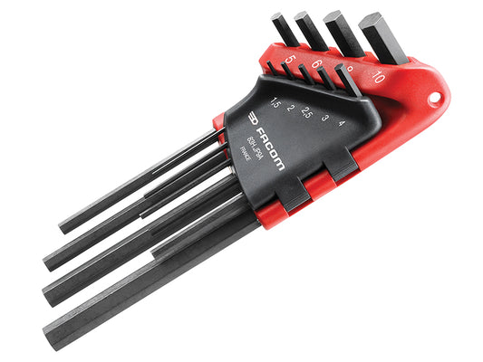Facom Metric Hexagon Key Long Arm Set 9 Piece Supplied In A Case 83H.JP9A