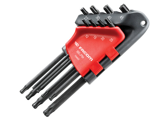 Facom Long TORX Key Set of 8 TX10-TX45 Compliant With Torx Resistorx FCM89SJP8A