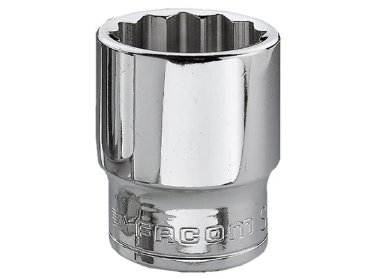 Facom 17mm Bi Hexagon Socket 3/8in Drive Chrome Finish FCMJ17