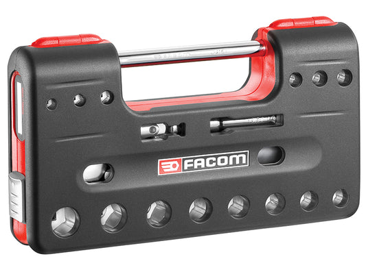 Facom 3/8in Drive 6-Point Detection Box Socket Set, 18 Piece FCMJLDBOX1PB