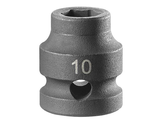 Facom Stubby Impact Socket 1/2in Drive 10mm 6 Point FCMNSS10A