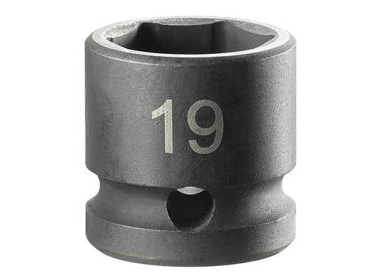 Facom Stubby Impact Socket 1/2in Drive 19mm 6 Point FCMNSS19A