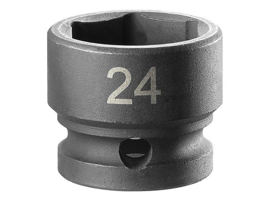 Facom Stubby Impact Socket 1/2in Drive 24mm 6 Point FCMNSS24A