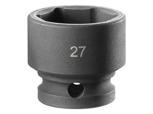Facom Stubby Impact Socket 1/2in Drive 27mm 6 Point FCMNSS27A