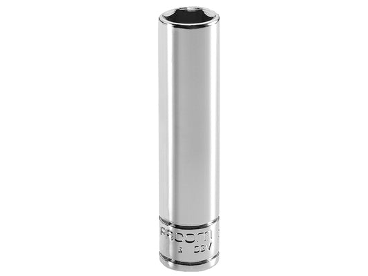 Facom Hexagon Deep Socket 1/4in Drive 13mm Chrome Finish R.13LA
