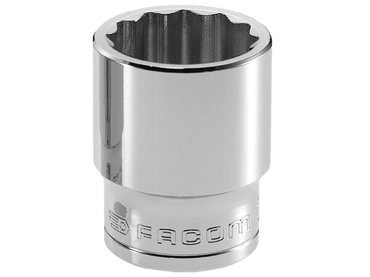 Facom Socket 1/2in Drive 10mm Bi-Hexagon Chrome Standard Length FCMS10