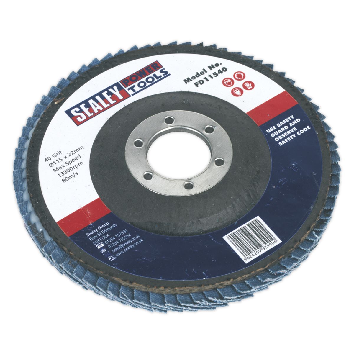 Sealey Flap Disc Zirconium �115mm �22mm Bore 40Grit FD11540