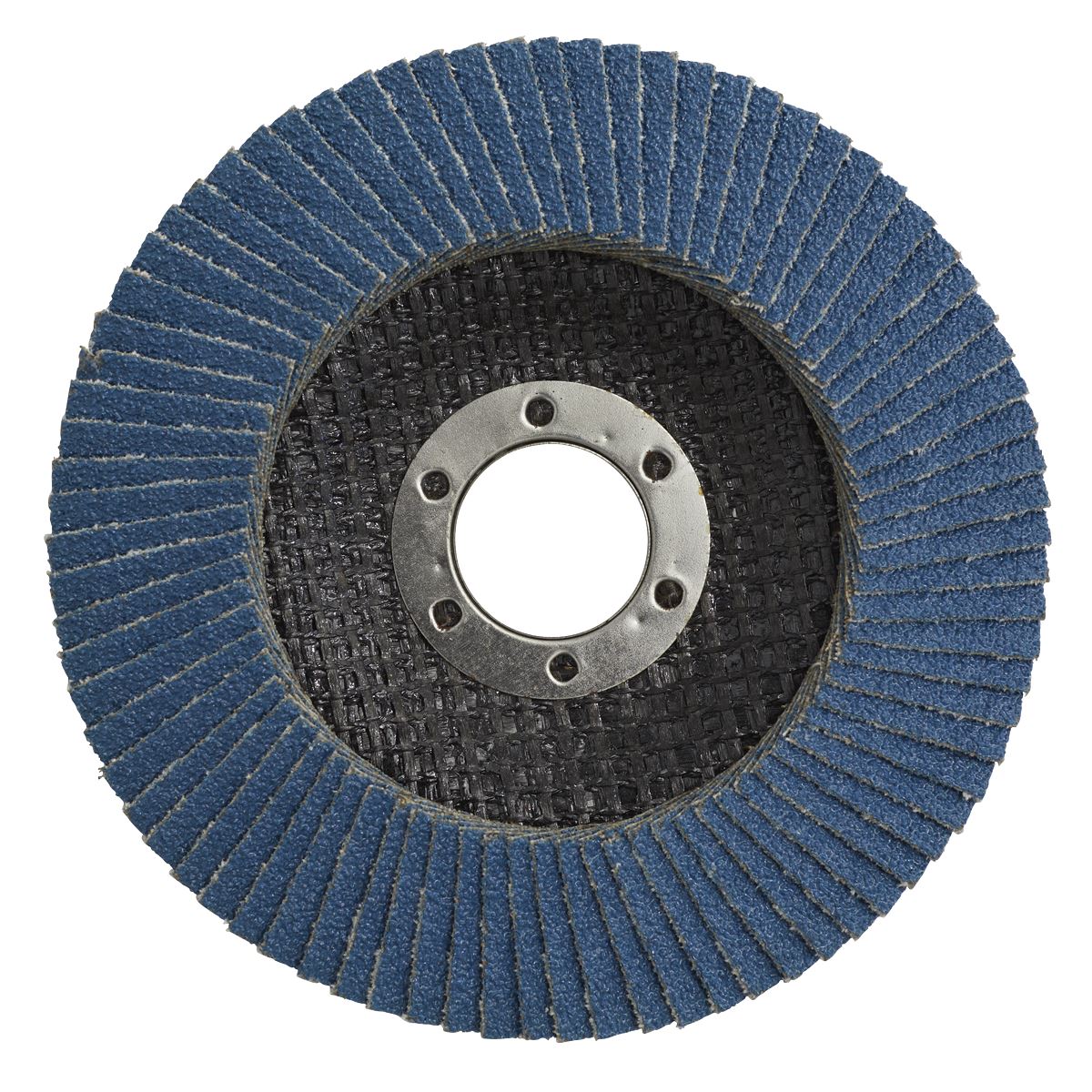 Sealey 60Grit Flap Discs Zirconium �115mm �22mm Bore - Pack of 10 FD1156010