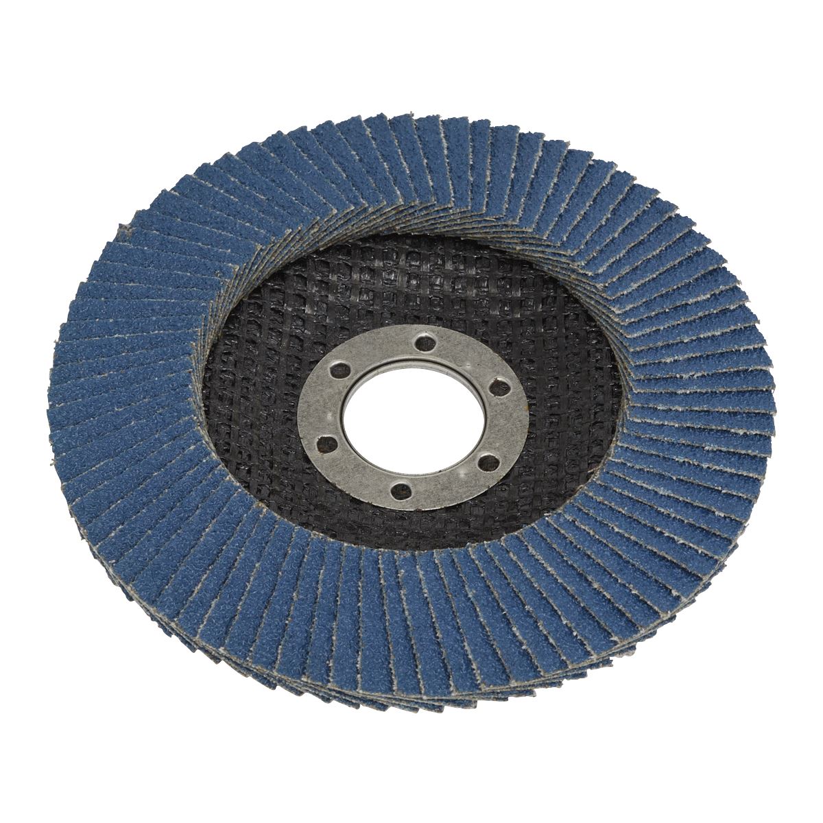 Sealey 60Grit Flap Discs Zirconium �115mm �22mm Bore - Pack of 10 FD1156010