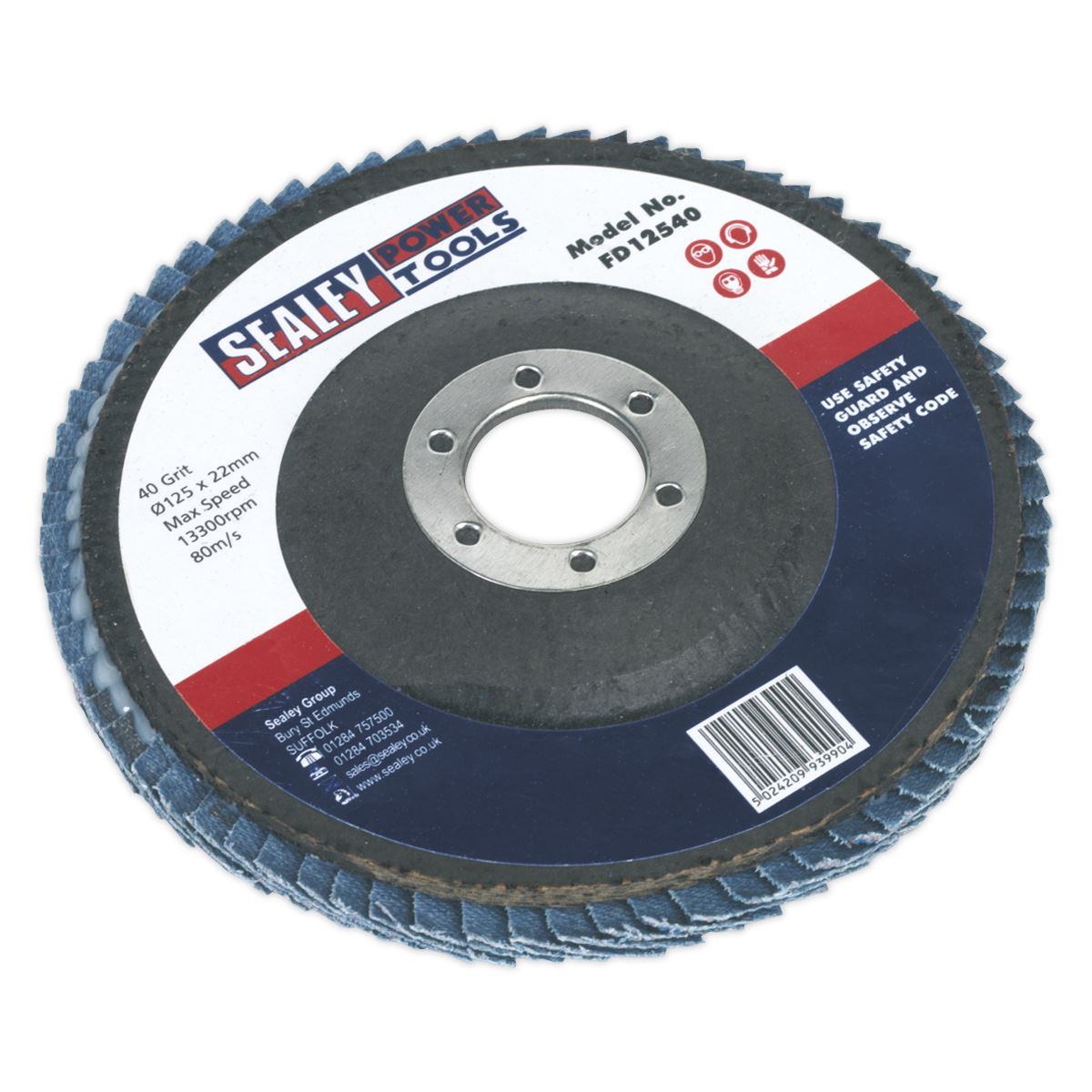 Sealey Flap Disc Zirconium �125mm �22mm Bore 40Grit FD12540
