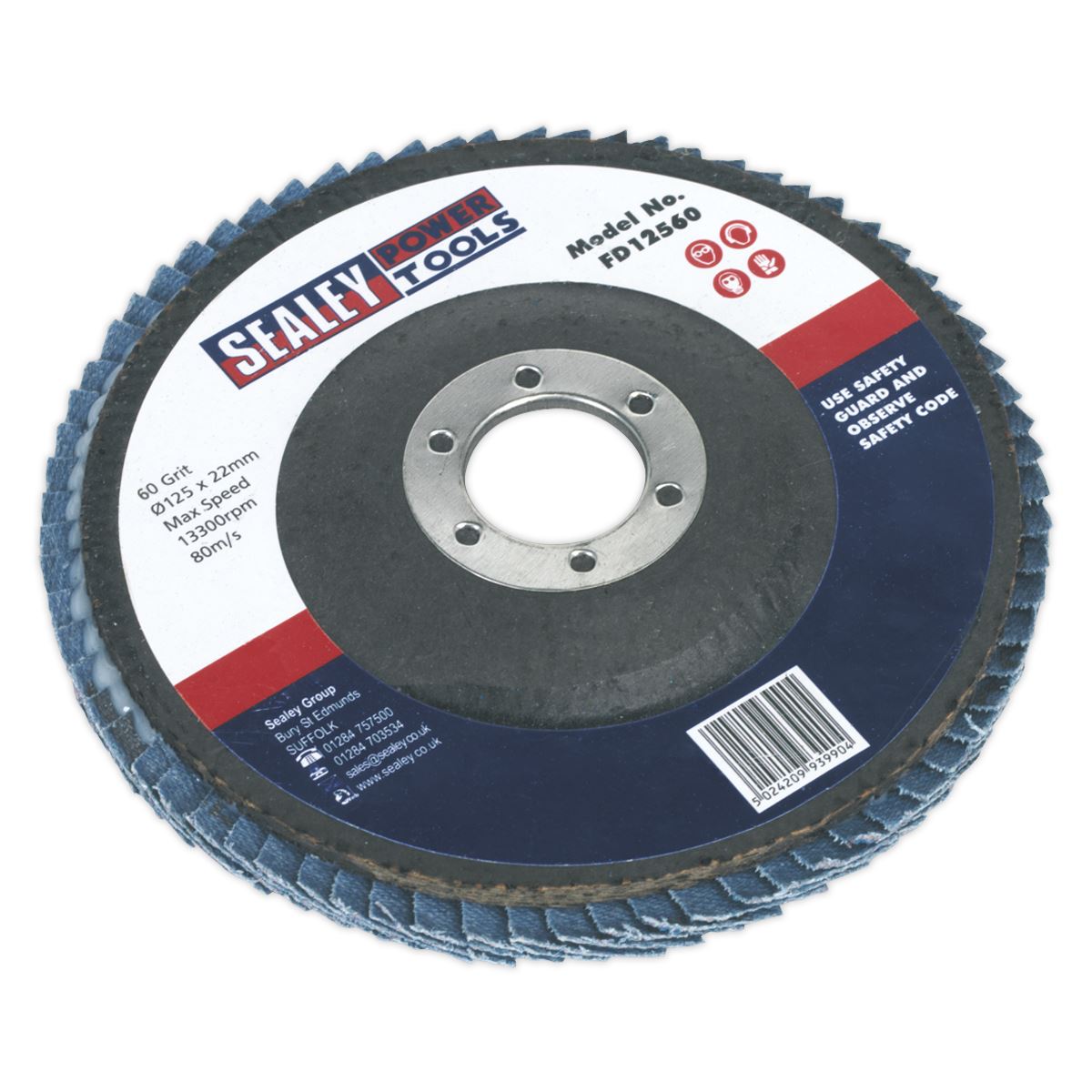 Sealey Flap Disc Zirconium �125mm �22mm Bore 60Grit FD12560