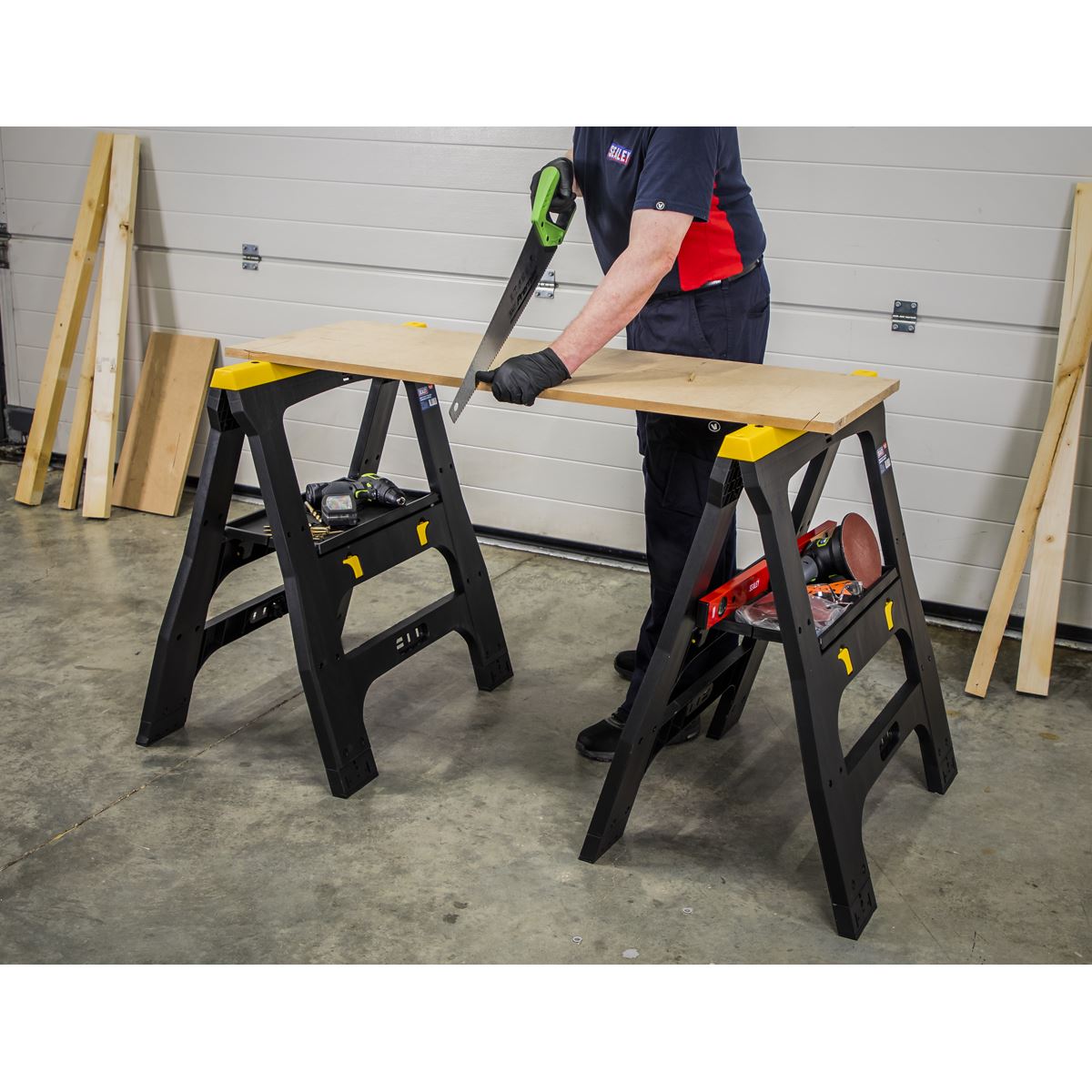 Sealey Heavy-Duty Folding Composite Trestle FDT4
