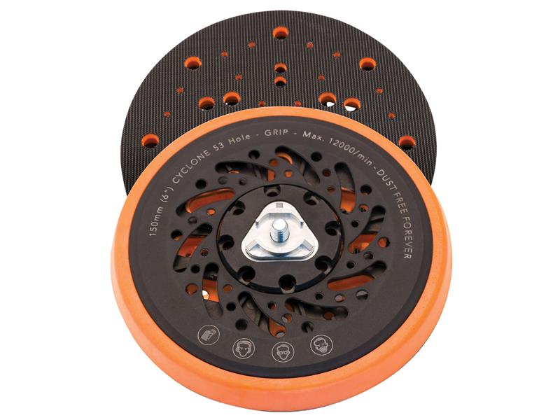 Flexipads World Class Cyclone™ Backing Pad Medium 53 Hole 150mm FLEFE654