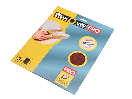 Flexovit Aluminium Oxide Sanding Sheets 230 x 280mm Assorted (25) FLV26594
