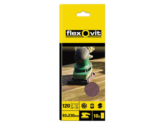 Flexovit 1/3 Sanding Sheets Plain Medium 80 Grit (Pack 10) FLV26320
