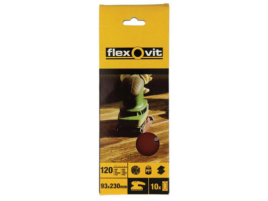 Flexovit 1/3 Sanding Sheets Perforated Coarse 50 Grit (Pack 10) FLV26337