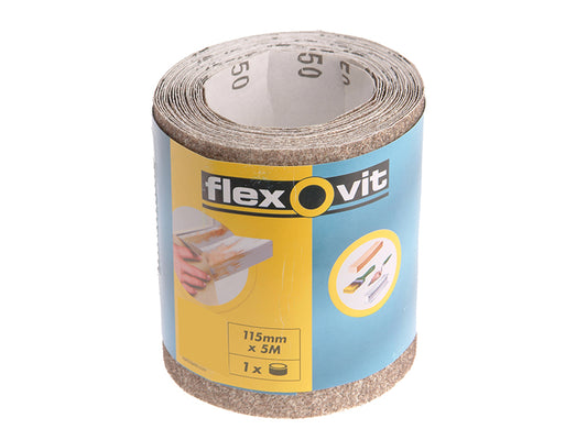 Flexovit General Purpose Sanding Roll 115mm x 5m Extra Coarse 50G FLV26410
