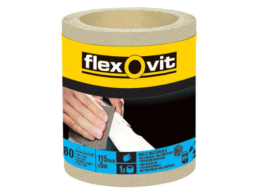 Flexovit General Purpose Sanding Roll 115mm x 5m Fine 180G FLV26413