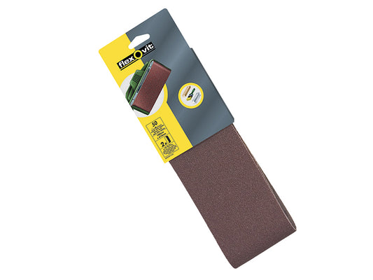 Flexovit Cloth Sanding Belt 610 x 100mm Assorted (Pack 6) FLV26816