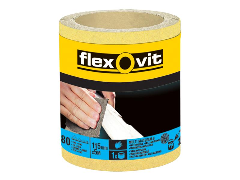 Flexovit High Performance Sanding Roll 115mm x 5m Extra Coarse 40G FLV69909
