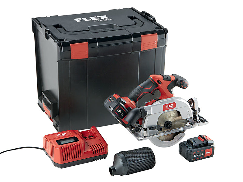 Flex Power Tools CS 62 18.0-EC Circular Saw 165mm 18V 2 x 5.0Ah Li-ion FLXCS62SET