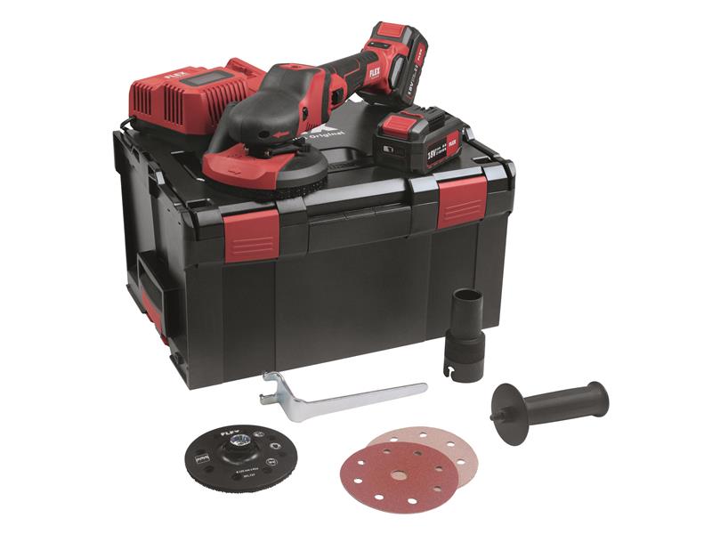 Flex Power Tools SE 125 18.0-EC/5.0 Set SUPRAFLEX Sander 18V 2 x 5.0Ah Li-ion FLXSE12518N