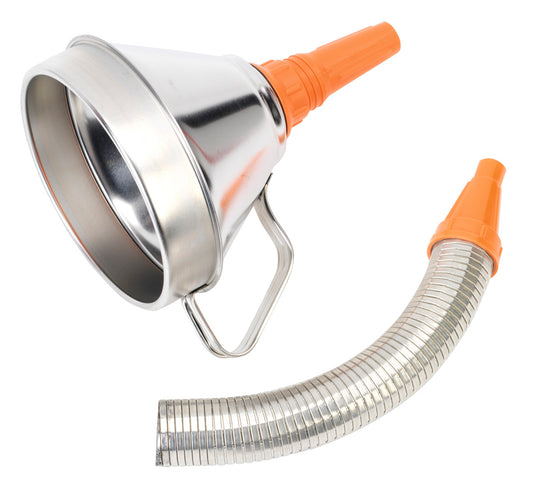 Sealey Funnel Metal with Flexible Spout & Filter �160mm FM16F