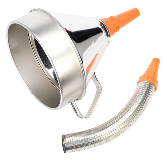 Sealey Funnel Metal with Flexible Spout & Filter �200mm FM20F