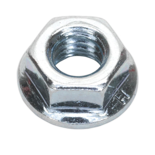 Sealey Flange Nut Serrated M6 Zinc Pack of 100 FN6