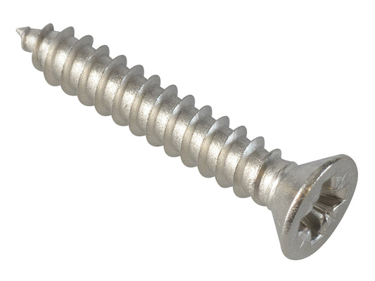 ForgeFix Self-Tapping Screw Pozi Compatible CSK A2 SS 1in x 8 ForgePack 20 FOR184669