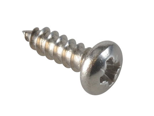 ForgeFix Self-Tapping Screw Pozi Compatible Pan A2 SS 3/8in x 4 ForgePack 80 FOR184751