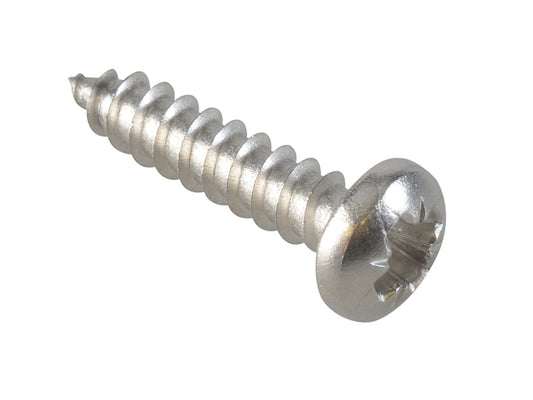 ForgeFix Self-Tapping Screw Pozi Compatible Pan A2 SS 5/8in x 6 ForgePack 50 FOR184935