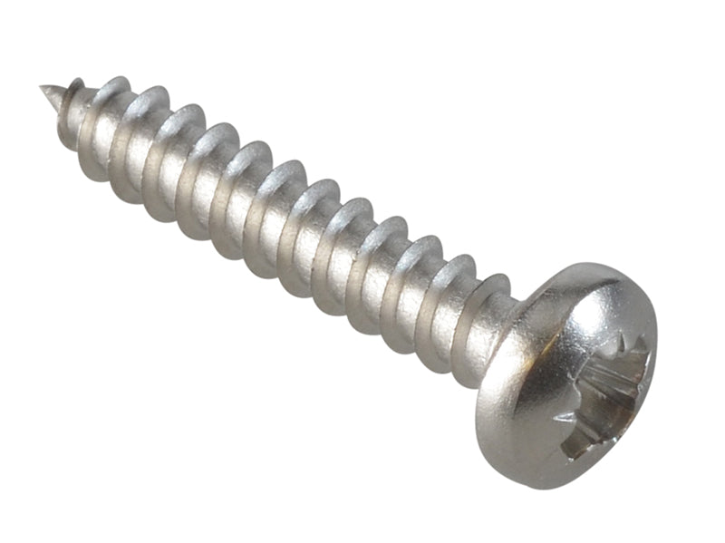 ForgeFix Self-Tapping Screw Pozi Compatible Pan A2 SS 3/4in x 6 ForgePack 40 FOR184966