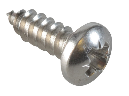 ForgeFix Self-Tapping Screw Pozi Compatible Pan A2 SS 1/2in x 8 ForgePack 40 FOR185024