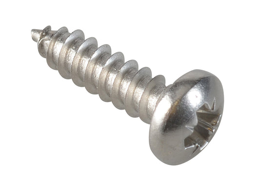 ForgeFix Self-Tapping Screw Pozi Compatible Pan A2 SS 5/8in x 8 ForgePack 35 FOR185055