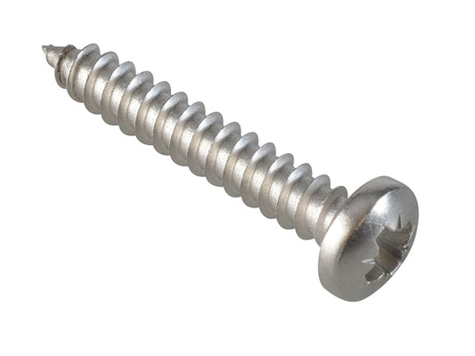 ForgeFix Self-Tapping Screw Pozi Compatible Pan A2 SS 1in x 8 ForgePack 25 FOR185116
